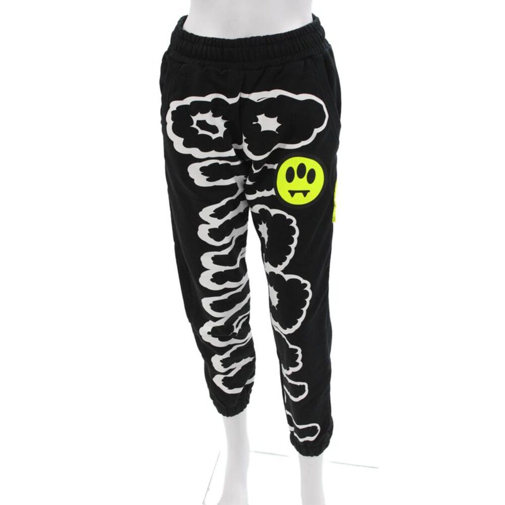 Barrow Womens Cotton Graphic Print Jogger Sweatpants Black Size XS